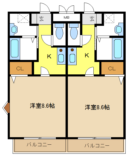 愛知県名古屋市天白区天白町大字八事裏山 間取り