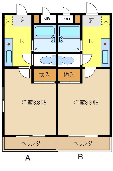 愛知県名古屋市名東区牧の里１丁目 間取り