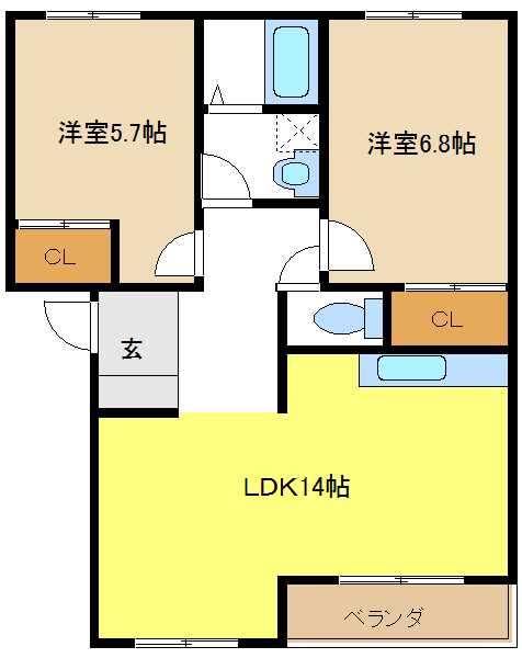 アーバニア和合Ａ 間取り