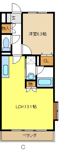 パセオⅠ 間取り