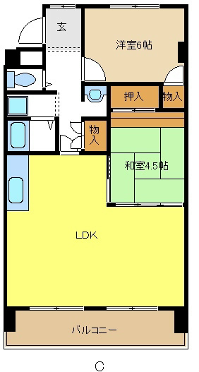 ヒルハイツ桃山 間取り