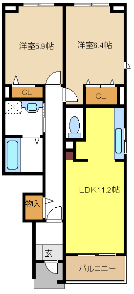愛知県名古屋市名東区山の手３丁目 間取り