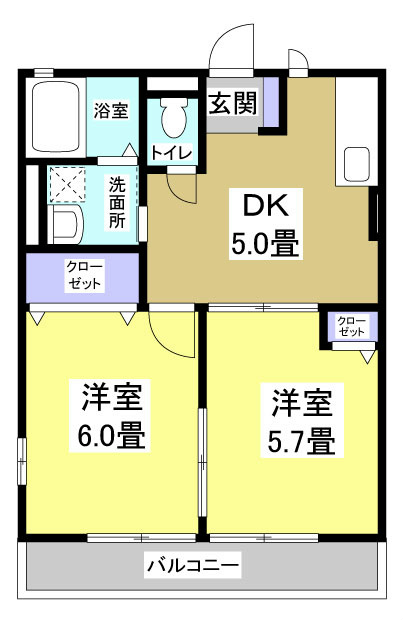 サンコートヴィラＣ 間取り図