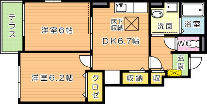 ハーバーS 間取り図