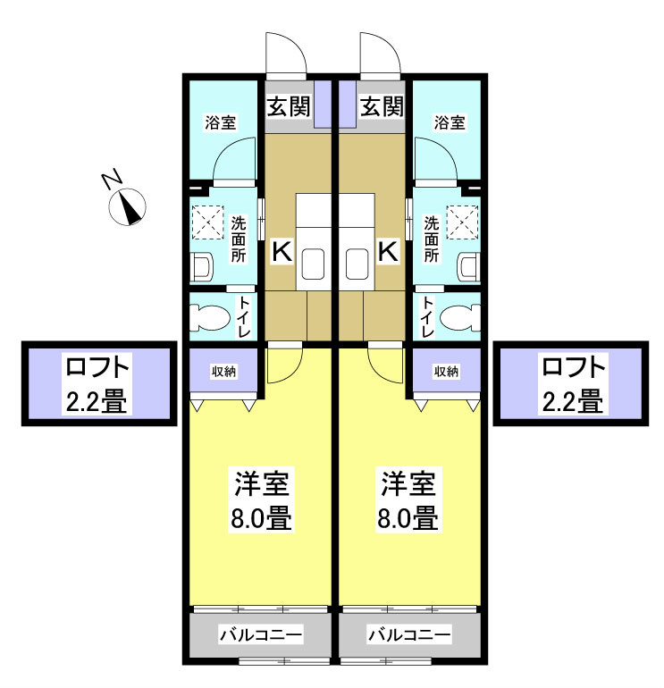 アトレ曳馬 106号室 間取り