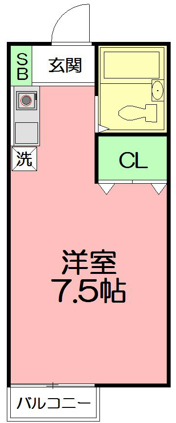 ティアラ湘南辻堂 203号室 間取り