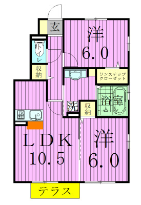 楓ハイツ 103号室 間取り