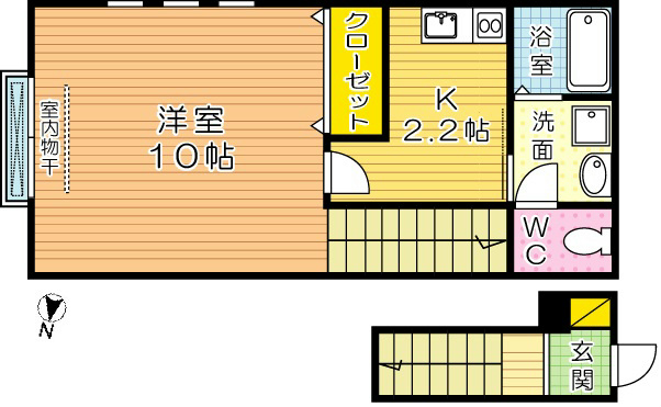 Radiance（ラディアンス） 202号室 間取り