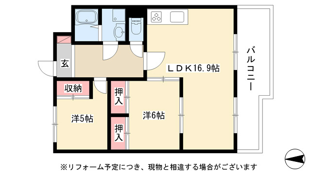 愛知県名古屋市東区大幸１丁目 間取り