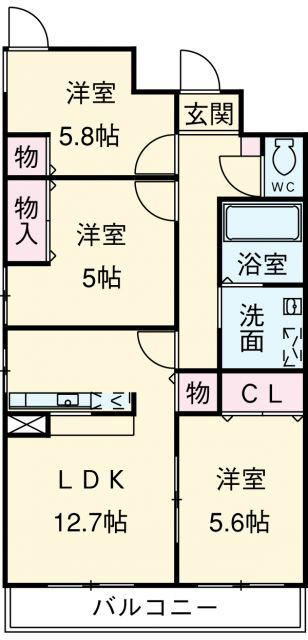 愛知県名古屋市港区当知２丁目 間取り