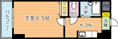 ギャラン南小倉 803号室 間取り