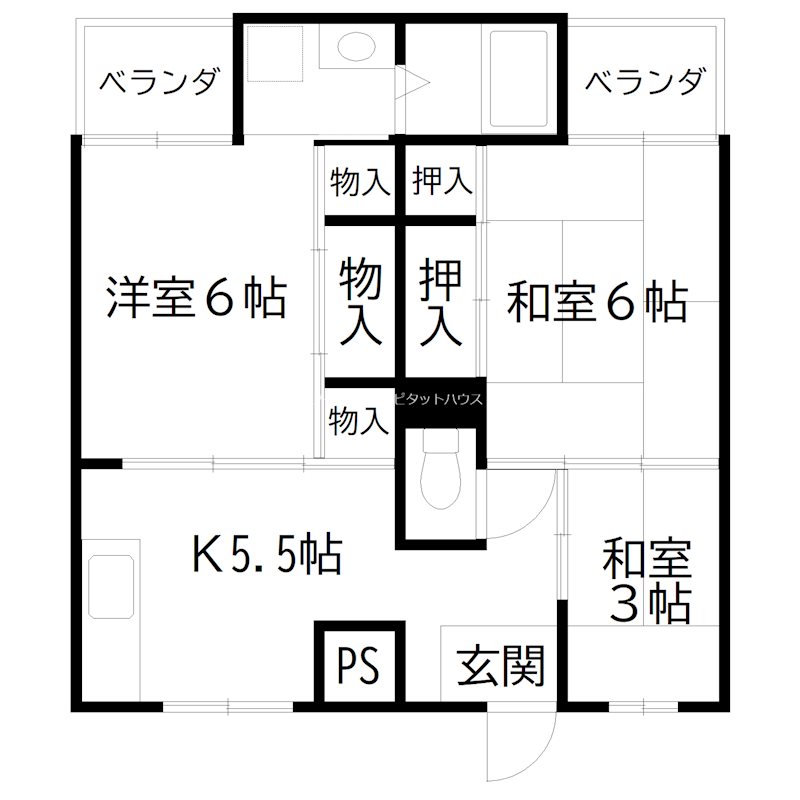 サンライズ高砂４号棟 間取り図