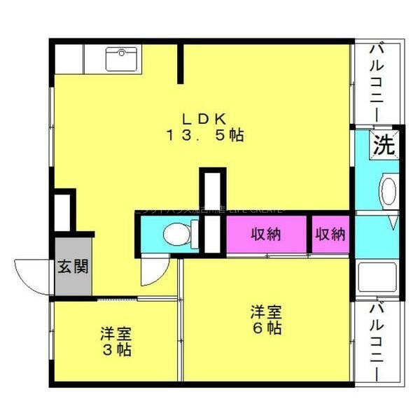 サンライズ高砂４号棟 間取り図
