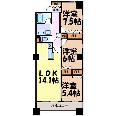 パークアクシス白壁 間取り図