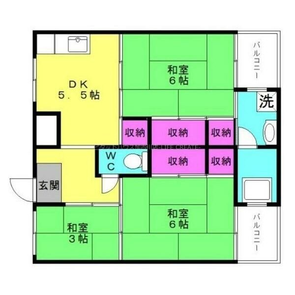 サンライズ高砂3号棟  間取り図