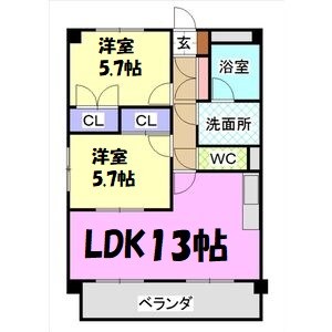 レージュ中根 間取り図
