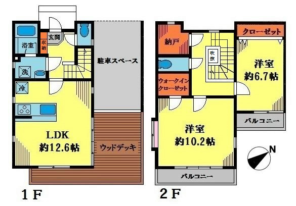 フェリシア栗木台 A-4号室 間取り