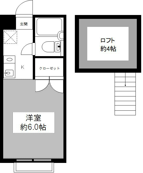 ニューあづま荘Ⅱ 0105号室 間取り