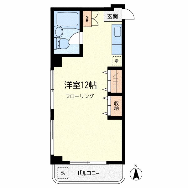松岡マンション 202号室 間取り