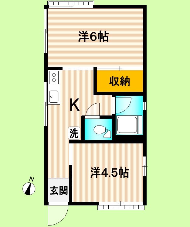 ハイムモトヤマ (別棟) 206号室 間取り