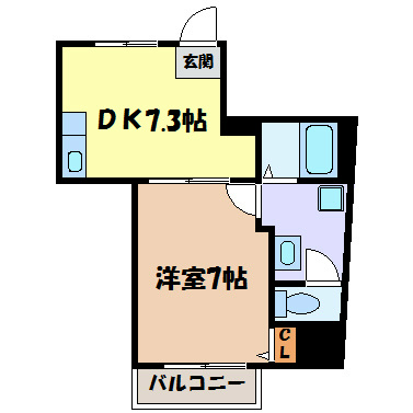 コーポリベルテ池下 間取り図