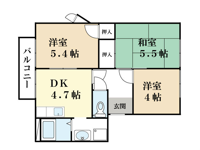 フジテラスB 間取り