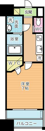 ギャラン竪町 603号室 間取り