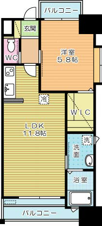 ギャラン竪町 1013号室 間取り
