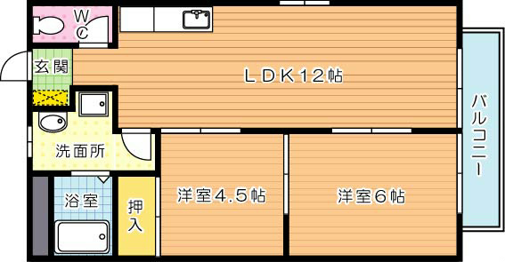 エルシャルマン 201号室 間取り