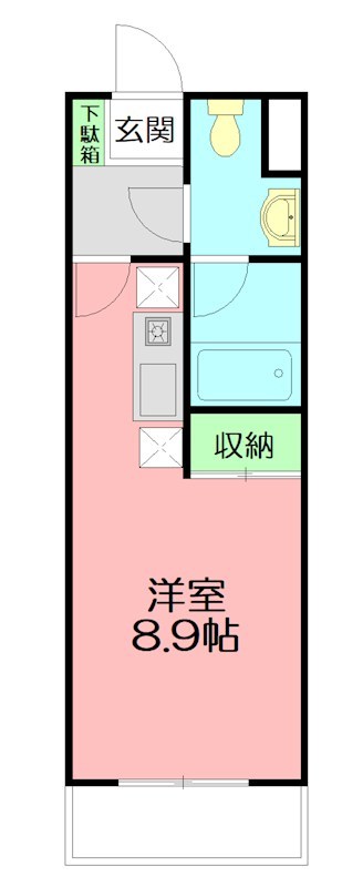 ゴールドウィン湘南 203号室 間取り