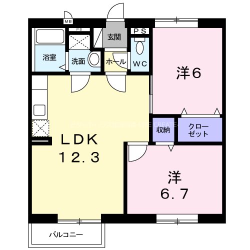 シャルマンホームＢ 間取り図