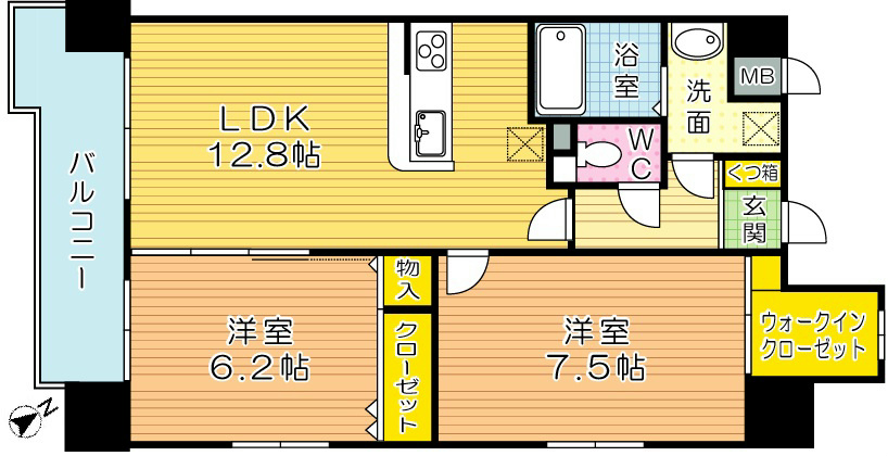 ADVANCE128（アドバンス128） 1301号室 間取り