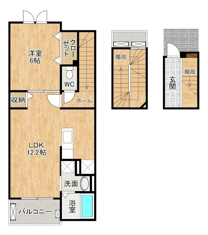 エスカーザ 305号室 間取り