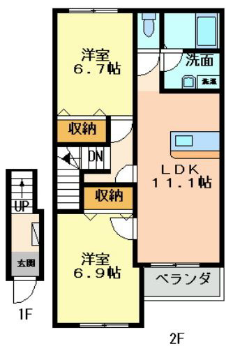 ワンピース 202号室 間取り