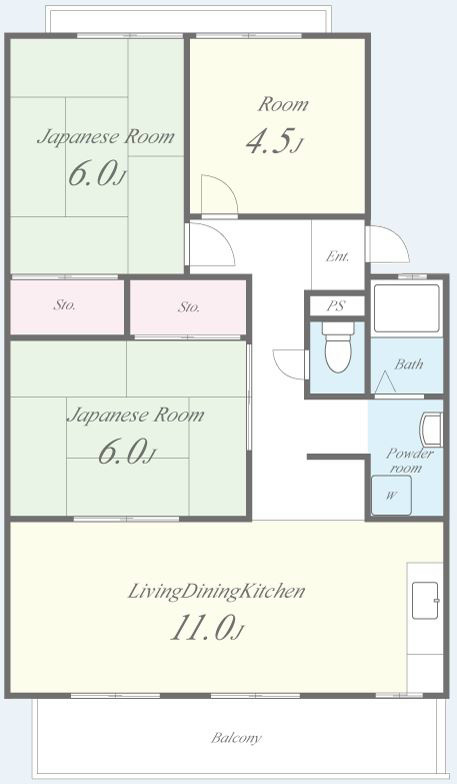 アーバンハイツ錦 間取り図