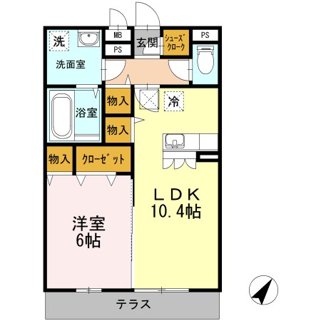 アルカディア湘南 106号室 間取り