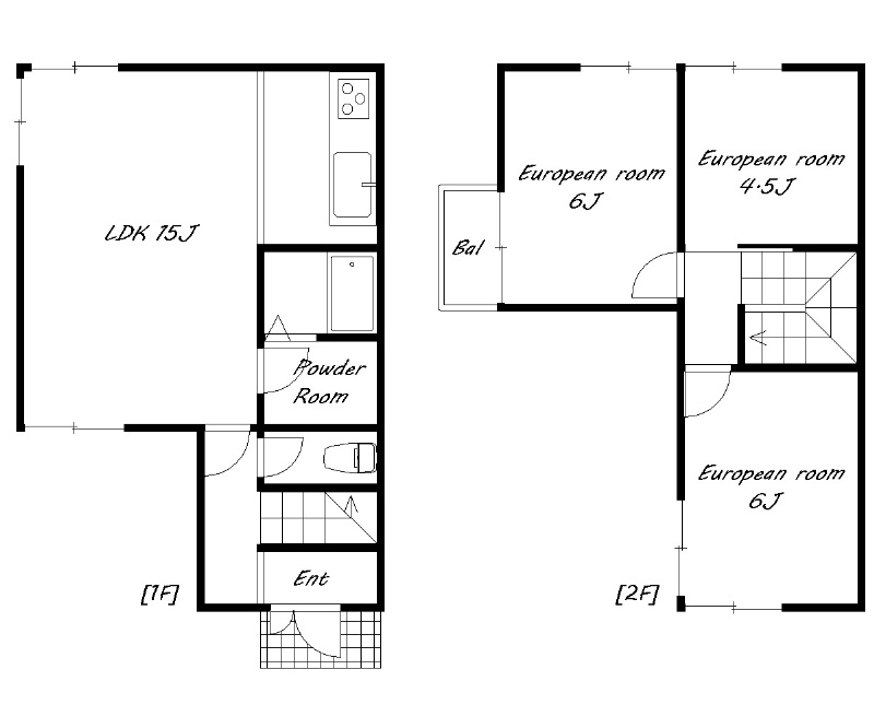野口テラスハウス 間取り図