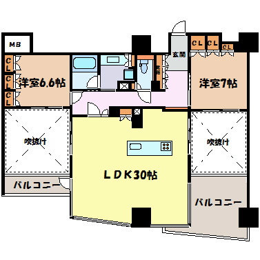 エスティメゾン葵 間取り図