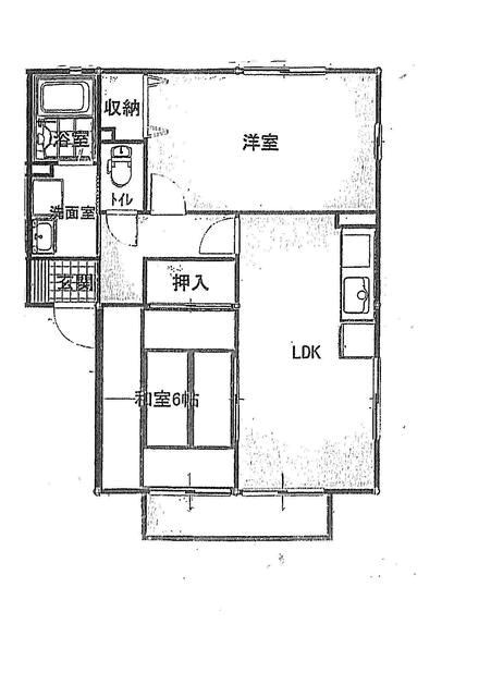 サンフローラ袋井B 間取り図