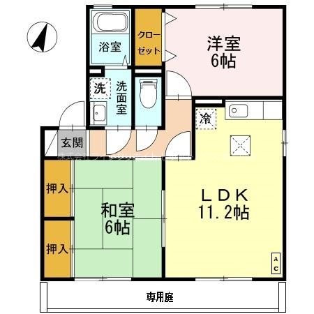 カーサフィオーレA 間取り図