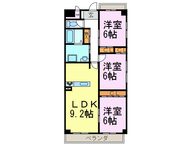 パークサイド雁宿２号館  間取り図