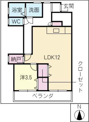 愛知県名古屋市昭和区川名町４丁目 間取り