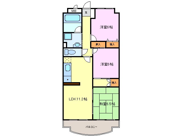 サプリーム新舞子 間取り図