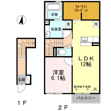 Les Saison上岡田 202号室 間取り