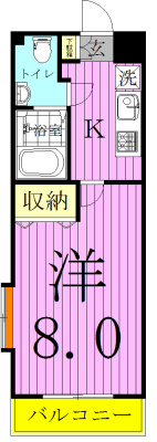 ビューパレス松戸東 101号室 間取り