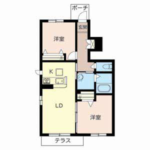 ラグゼ尾上A 間取り図