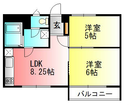 メゾン城山 102号室 間取り