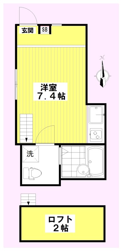 ラビアン熊野前 103号室 間取り