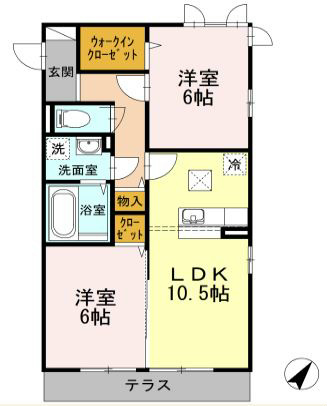 マグノリア湘南台 201号室 間取り