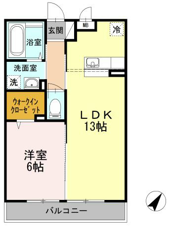 マグノリア湘南台 206号室 間取り